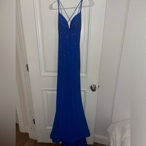 Royal Blue Sherri Hill Prom Dress